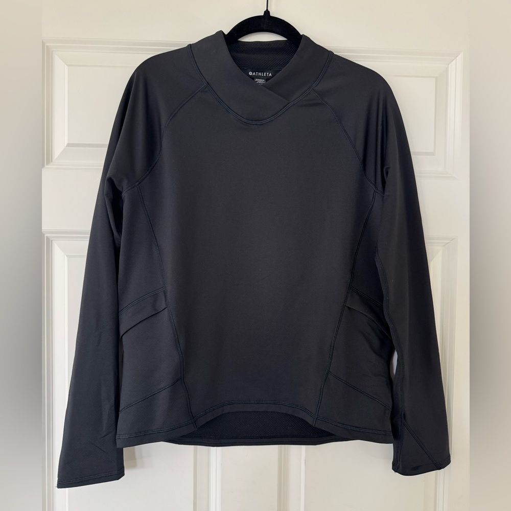 Athleta Whistler Cross Neck Top Black